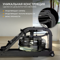 Гребной тренажер FIRST DEGREE FITNESS Fluid Rower Apollo Plus Black 