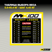 Гантели регулируемые MX SELECT MX100 EVO 2 шт (рифленая стальная рукоять)