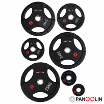 Чёрные обрезиненные олимпийские диски Quantum Fitness QWP01 (Pangolin Fitness WP074B) 2.5 кг