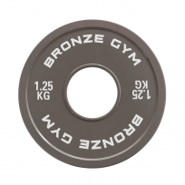 Диск калиброванный для пауэрлифтинга серый BRONZE GYM BGPLCL012 (1,25 кг)