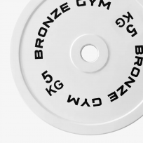 Диск калиброванный для пауэрлифтинга белый BRONZE GYM BGPLCL050 (5 кг)