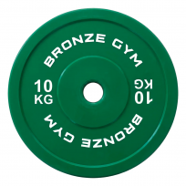 Диск калиброванный для пауэрлифтинга зеленый BRONZE GYM BGPLCL100 (10 кг)
