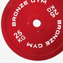 Диск калиброванный для пауэрлифтинга красный BRONZE GYM BGPLCL250 (25 кг)