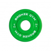 Диск олимпийский тяжелоатлетический зеленый BRONZE GYM BGPLWL010 (1 кг)