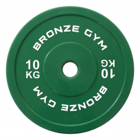 Диск олимпийский тяжелоатлетический зеленый BRONZE GYM BGPLWL100 (10 кг)