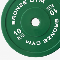 Диск олимпийский тяжелоатлетический зеленый BRONZE GYM BGPLWL100 (10 кг)