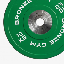 Диск олимпийский тяжелоатлетический зеленый BRONZE GYM BGPLWL100 (10 кг)