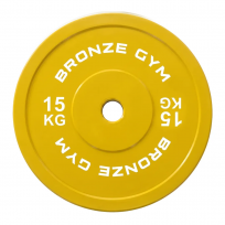 Диск олимпийский тяжелоатлетический желтый BRONZE GYM BGPLWL150 (15 кг)