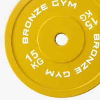 Диск олимпийский тяжелоатлетический желтый BRONZE GYM BGPLWL150 (15 кг)