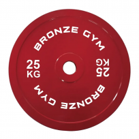 Диск олимпийский тяжелоатлетический красный BRONZE GYM BGPLWL250 (25 кг)