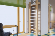 Узкая шведская стенка DESIRE FITNESS Eco S PLUS