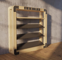 Стеллаж из дуба с усиленными полками DESIRE FITNESS Eco Hard Rack