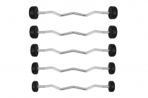 Штанги изогнутые фиксированные обрезиненные HASTTINGS Digger HD51G2B-10-20 от 10 до 20 кг (5 шт)