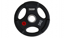 Диск олимпийский обрезиненный 3-х хватовый HASTTINGS Digger HD51C1C-5 (5 кг)