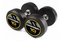 Комплект обрезиненных гантелей HASTTINGS Digger HD51D2A-2,5-25 (10 пар от 2,5 до 25 кг)