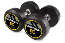 Комплект обрезиненных гантелей HASTTINGS Digger HD51D2A-12,5-35 (10 пар от 12,5 до 35 кг)