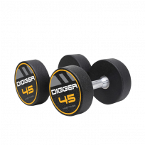 Комплект полиуретановых гантелей HASTTINGS Digger HD51D4C-37,5-47,5 (5 пар от 37,5 до 47,5 кг)