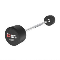 Набор прямых фиксированных обрезиненных штанг IRON CORE Standard IC3009G-35-55 (5 штук 35 - 55 кг)