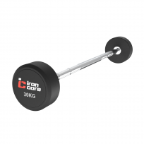Набор прямых фиксированных обрезиненных штанг IRON CORE Standard IC3009G-10-30 (5 штук 10 - 30 кг)