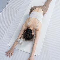 Коврик для йоги BLOOM LB7033/RD розовый-зеленый