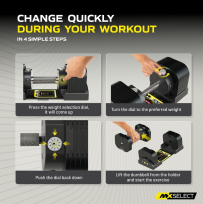 Гантели наборные MX SELECT Evo Dumbbells MX70-100 (рифленая стальная рукоять)