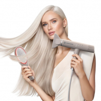 Массажная расческа с миостимуляцией YAMAGUCHI EMS Hair Brush Сappuccino