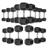 Гантели обрезиненные гексагональные OXIDE FITNESS ODB04 (от 22.5 до 30 кг)