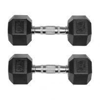 Гантели обрезиненные гексагональные OXIDE FITNESS ODB04 (от 12.5 до 20 кг)