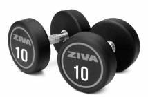 Гантели уретановые ZIVA Studio ZXP-DBPU-4659-GYWT 10 кг (пара)